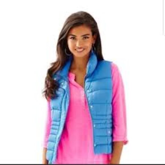 Lilly Pulitzer Woman Down Vest Size XXS - Picture 1 of 9